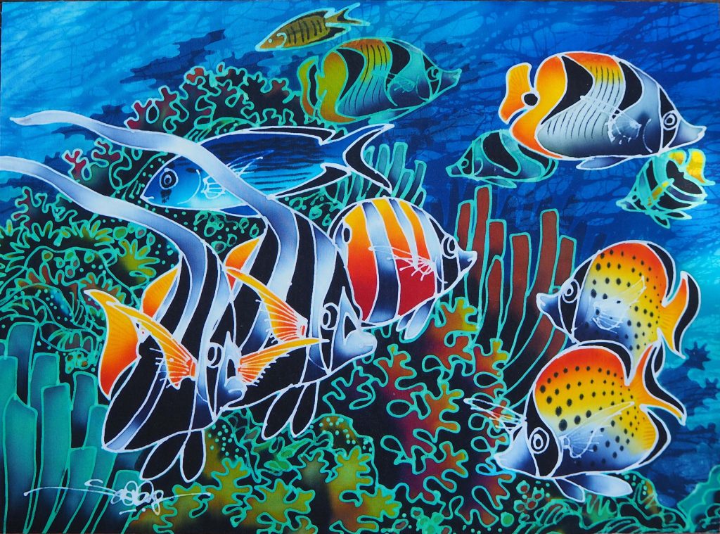 Coral & Fishes Painting - Craft Batik Sdn. Bhd. Online Store